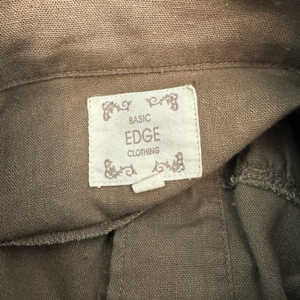 Women’s Basic Edge Brown Cotton Button Down Rolla… - image 4